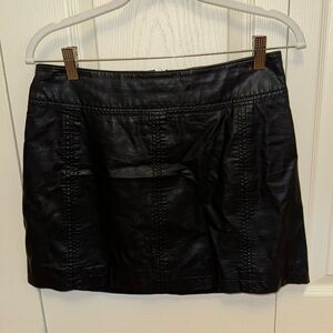 free people modern femme vegan leather mini skirt